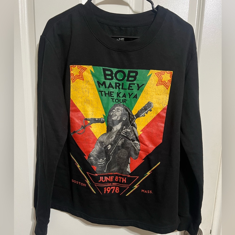 Black Bob Marley crew neck sweater